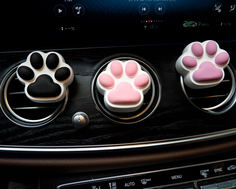 3pcs Car Vent Clips Air Freshener Cute Cat Paw Car Accessory Etsy