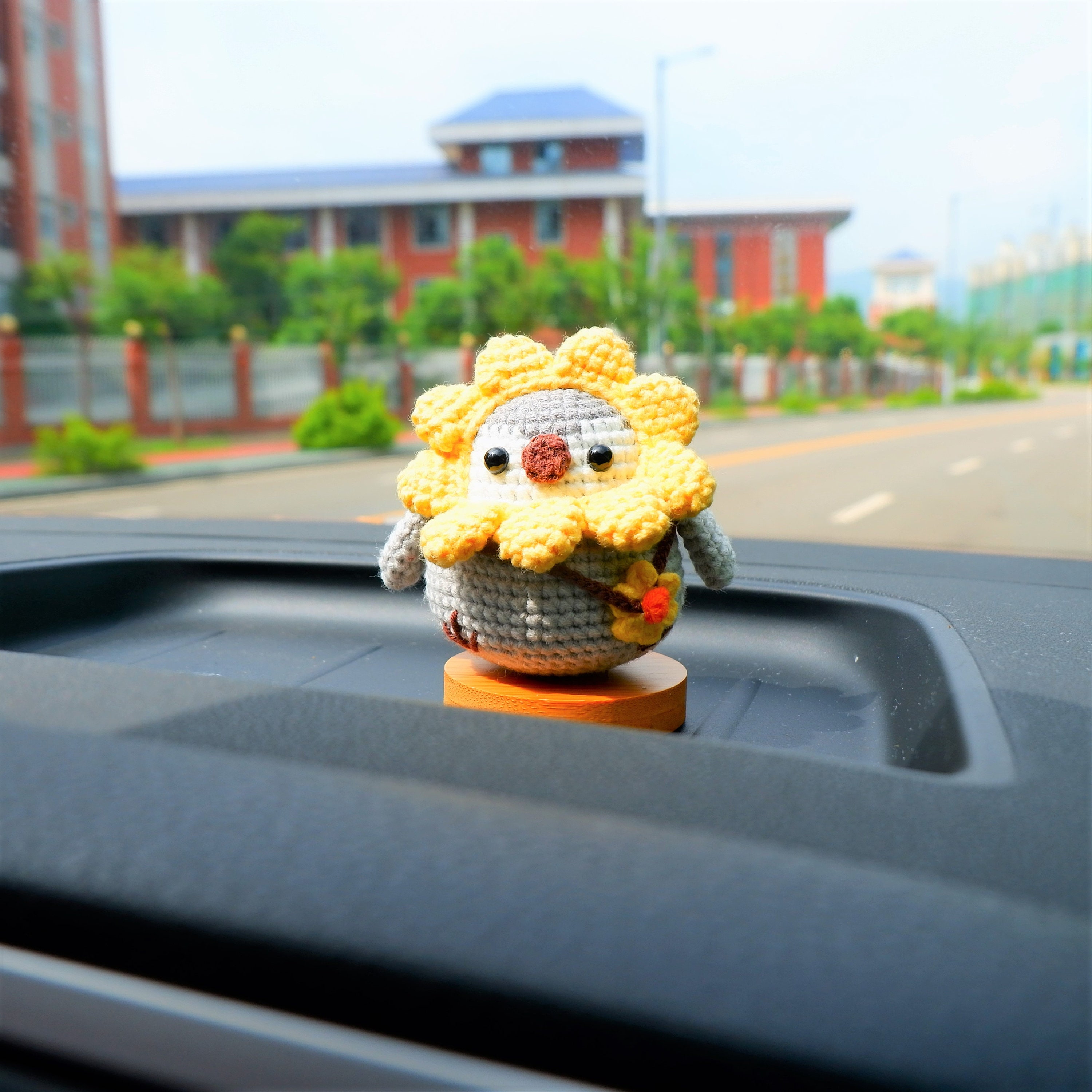 Kawaii Car Dashboard Decor Crochet Fat Penguin Car Etsy