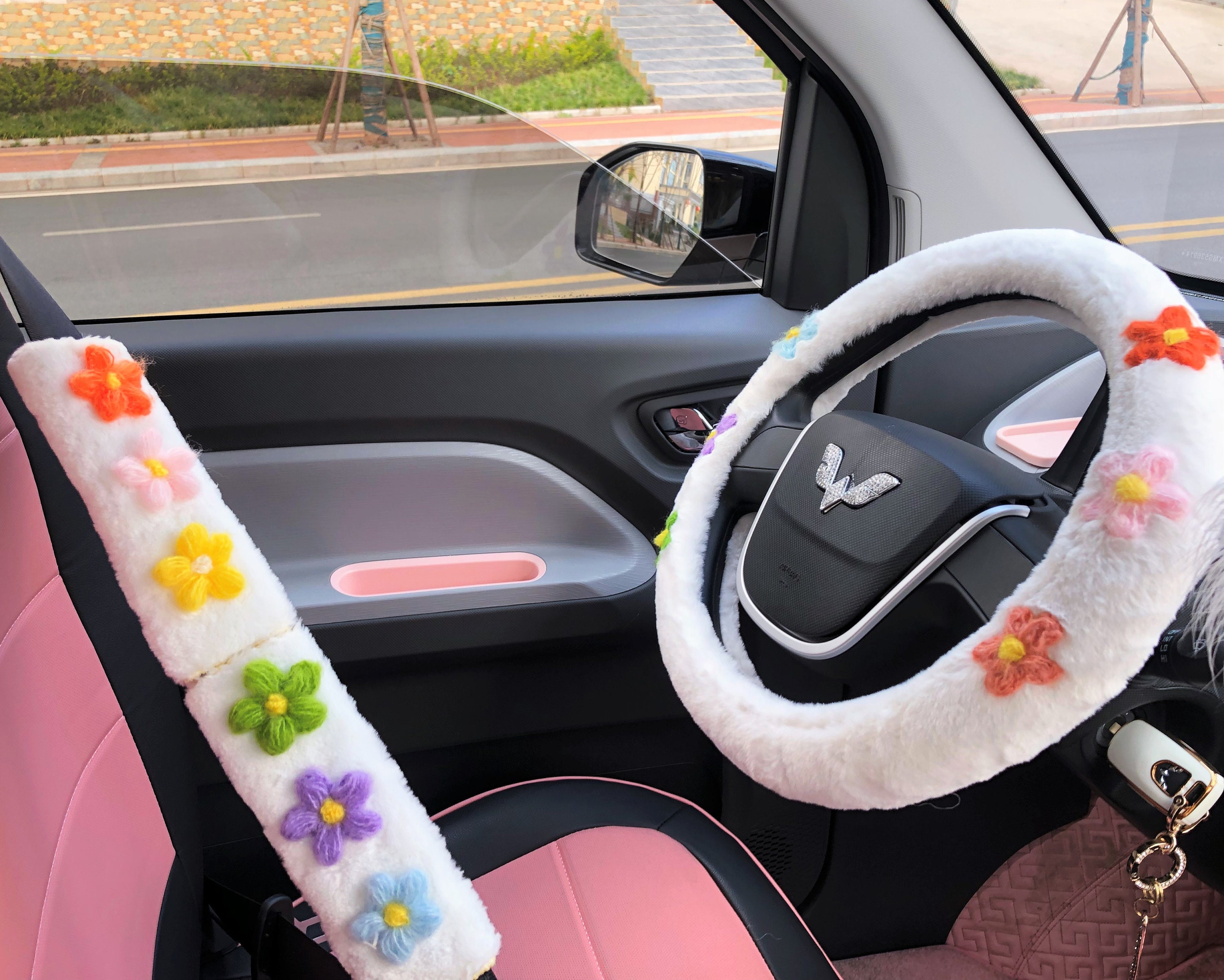 Steering Wheel Cover Car Accessories Interior Style Cute Fashion For Girl  Women