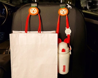 Wool Felt Tomato Car Headrest Hooks (Set of 2), Car Organizer, Boho Car Decor for Women