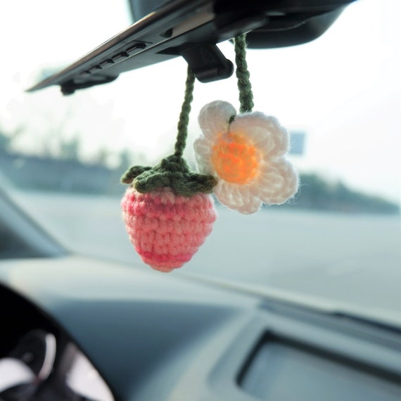 2Pcs Crochet Car Mirror Accessories- Roses – GFSISARTY