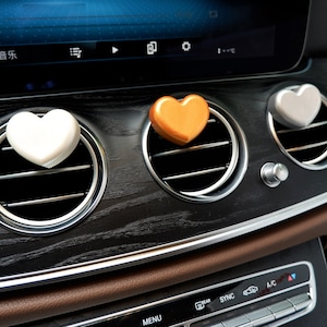 3-teilige Auto-Lufterfrischer-Vent-Clips, schimmernde Herz-Auto-Vent-Clips, Glitter-Autozubehör für Frauen, Kawaii-Car-Innendekoration