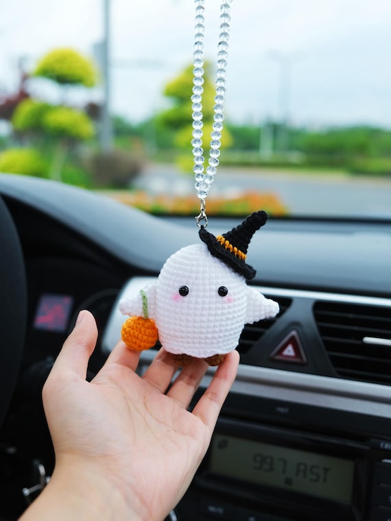 Déco Voiture Halloween - Sorcière Sur Balai En Résine - Pendentif à Suspendre - Amusement Et Fantaisie Pour L'automne - 3