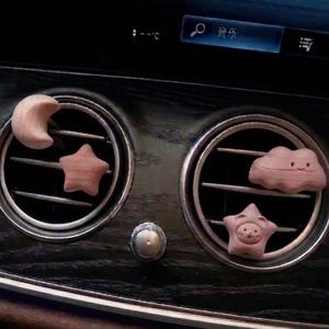 Cute Car Air Freshener Vent Clip Set, Mini Star Moon Cloud Kawaii Car Decor, Car Vent Diffuser, Aesthetic Car Accessories Gift for Women