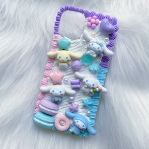 Decoden 電話ケース、子犬電話ケース、3D 電話ケース、iPhone 12/13/14/15/16 Pro Max、Galaxy用アニメ電話ケース、かわいい電話ケース