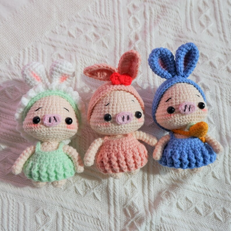 Cute Car Dashboard Accessories Crochet Piggy Doll Car Etsy