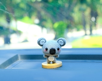 Crochet Koala Car Dashboard Decor, Anime Car Accessories, Cute Car accessories Interior for Women/Teens, Handmade Christmas Gift