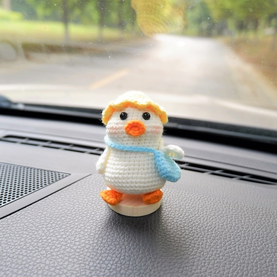 Crochet Duck Car Dashboard Decor, Duck Mailman Car Accessories Interior, Cute  Car Accessories for Teens, Anime Car Accessory, Handmade Gift -  Israel