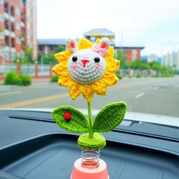 Buy Crochet Flowers Car Dashboard Decor, Little Flowers Bobblehead Car  Accessories for Women, Cute Car Accessories Interior, Car Air Freshener  Online in India 
