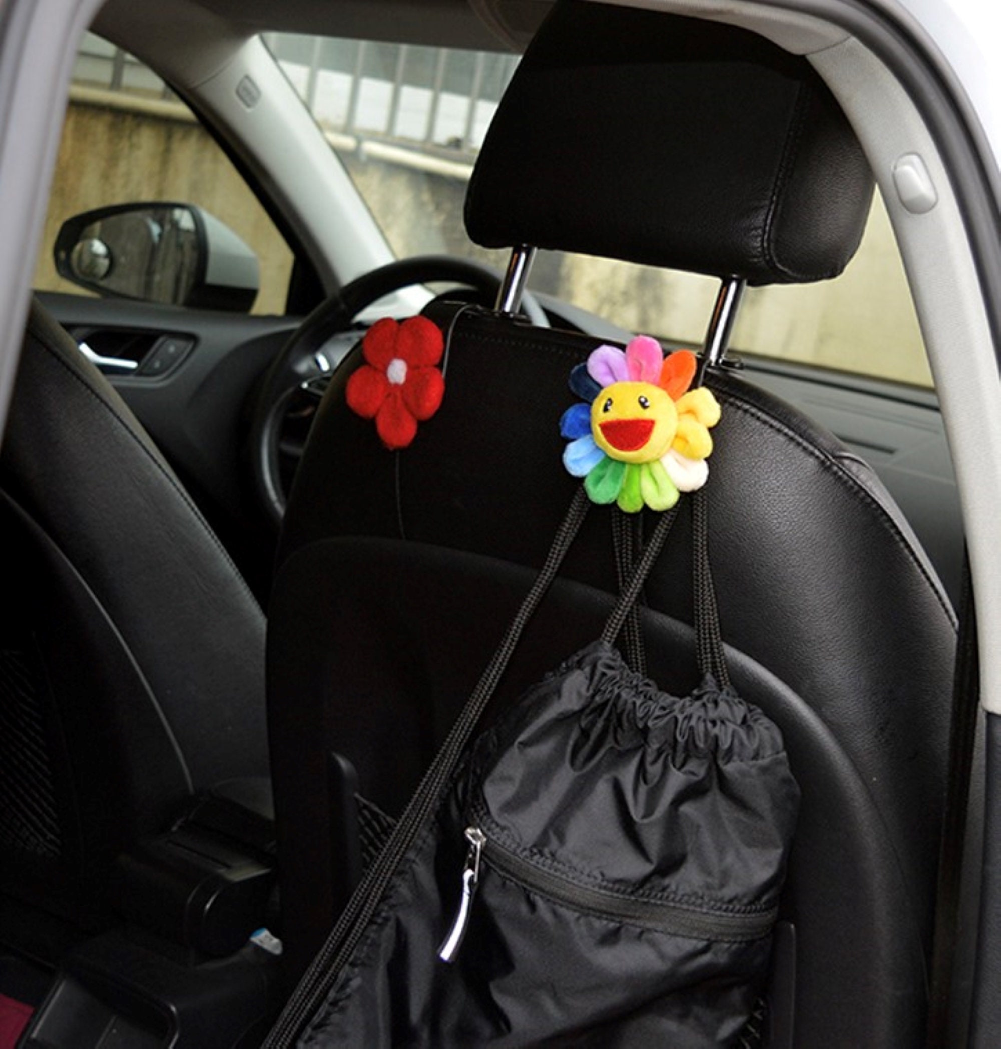 2er Set Autositz Haken, gehäkelte Sonnenblume Auto Kopfstütze Aufhänger,  Autositz Geldbörse Haken, süßes Auto Zubehör für Frauen, Boho Auto  Innendekor - .de