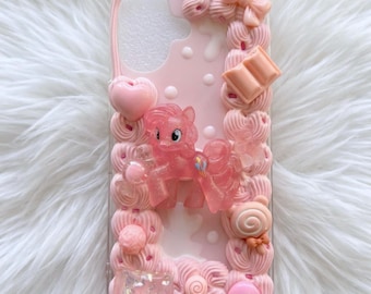 Pinkie Pie Decoden Phone Case, Custom Kawaii Pink 3D Girly Phone Case for iPhone 11/12/13/14/15/16/17 Pro Max Plus, Galaxy S26 S25, Pixel