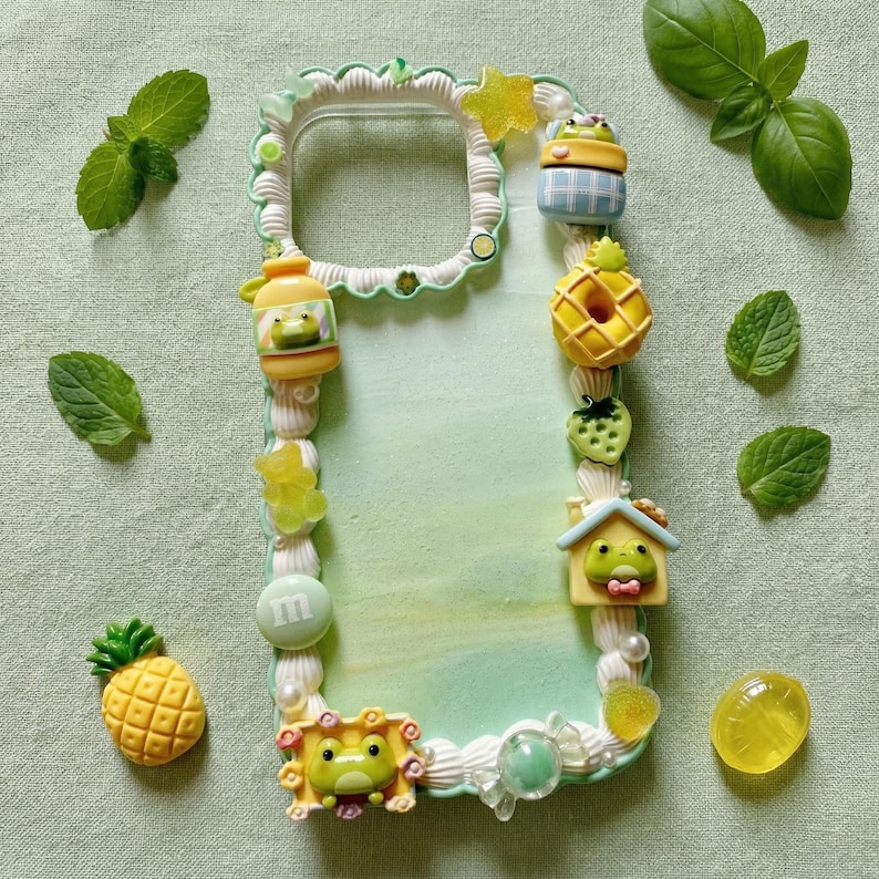Decoden Phone Case, Kawaii 3D Frog/Candy/Food Phone Case, Anime Phone Case for iPhone 12/13/14/15/16/17 Pro Max, Google, Galaxy image 2