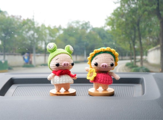 Décoration d'intérieur de voiture mignonne, ornement créatif de Couple de  dessin animé, accessoires de tableau de bord intérieur automobile, cadeau