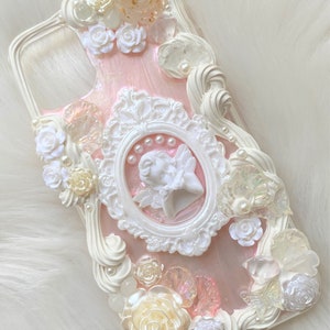 Clearance Sale | Decoden Phone Case, Baroque Aesthetic Phone Case, Angel/Rose/Mirror 3D Phone Case, Elegant Phone Case for iPhone, Samsung