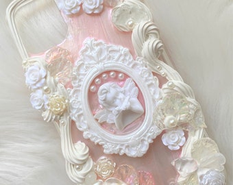 Clearance Sale | Decoden Phone Case, Baroque Aesthetic Phone Case, Angel/Rose/Mirror 3D Phone Case, Elegant Phone Case for iPhone, Samsung