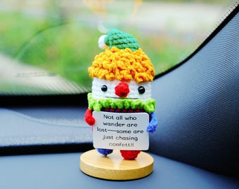 Emotional Support Animal Custom Message Card, Cute Crochet