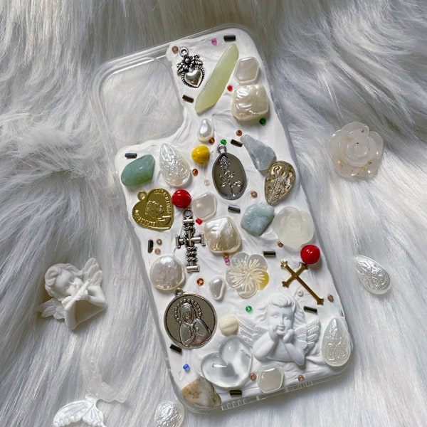Decoden Phone Case, Mosaic Phone Case, Angel/Tarot/Star Coin 3D iPhone Case, Custom Phone Case for iPhone 13/14/15 Pro Max, OnePlus, Galaxy