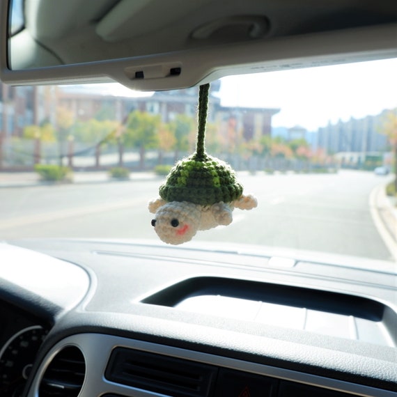 Crochet Sea Turtle Car Mirror Hanging Accessory, Mini Turtle Car Rear View  Mirror Accessory, Anime Car Decor, Cute Car Accessories Interior 