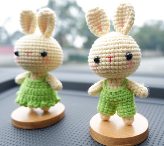 Buy Crochet Bunny Car Dashboard Decor, Dress/overalls Bunny Car  Accessories, Anime Car Interior Accessory Interior, Christmas Gift for  Couple Online in India 
