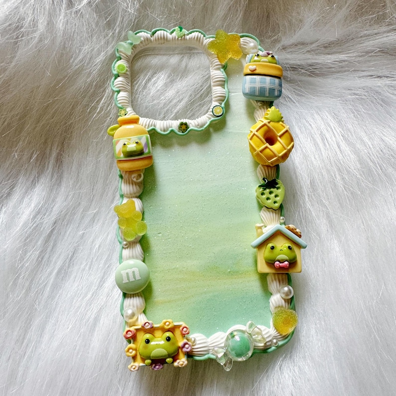 Decoden Phone Case, Kawaii 3D Frog/Candy/Food Phone Case, Anime Phone Case for iPhone 12/13/14/15/16/17 Pro Max, Google, Galaxy image 3