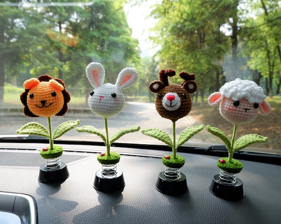 Animals Cute Car Decor Decorations Bobblehead Car Accessories Cute Car  Interior Home Desk Ornaments Gifts For Women Girls Teens 