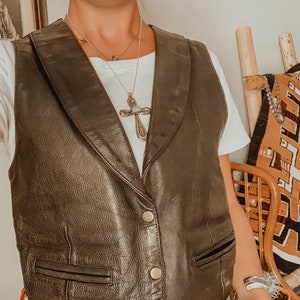 Unik leather top apparel vest