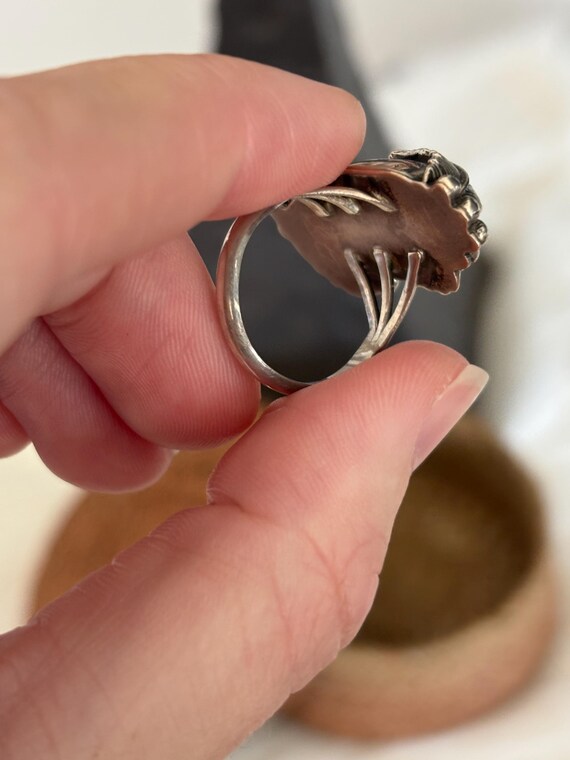 Native American Black Onyx Ring,Statement Ring,Na… - image 9