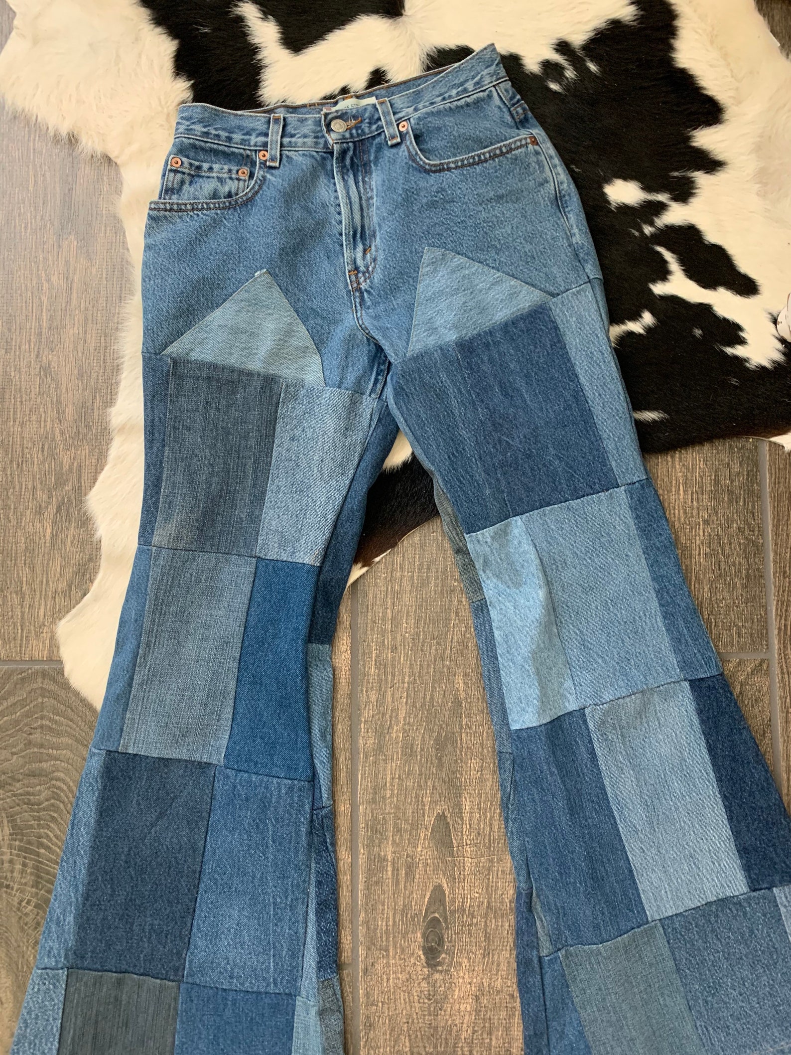 levi's patchwork jeans