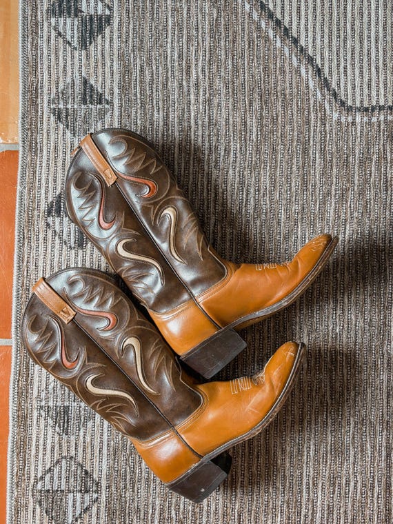 Acme Cowboy Boots,Womens Boots,Southwestern Style,Cowboy Style,70s Cowboy Boots,Boots,Cowboy Leather Boots,Western Style,7D,Acme Cowboy Boot