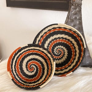 Pair Of Ethnic Woven Basket,Bowl,Southwestern Style,Home,Wall Basket,Basket,Basket,Ring Dish,Ring Bowl,Wire Basket,Wire Bowl,Ring Dish