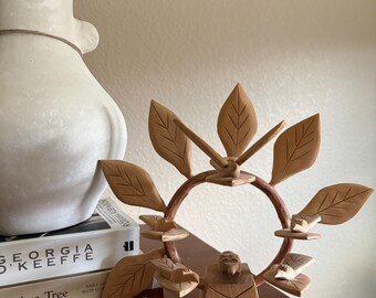 Sabinita Lopez Ortiz Cordova New Mexico Folk Art Carving Bird Tree