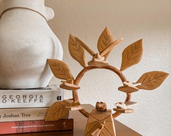 Sabinita Lopez Ortiz Cordova New Mexico Folk Art Carving Bird Tree