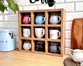 Koffiemok Plank, Cup Rack, Koffiekopje Houder, Koffiemok Wandrek, Koffie Wandplank, Koffiemok Display Cubby, Koffiebar Decor