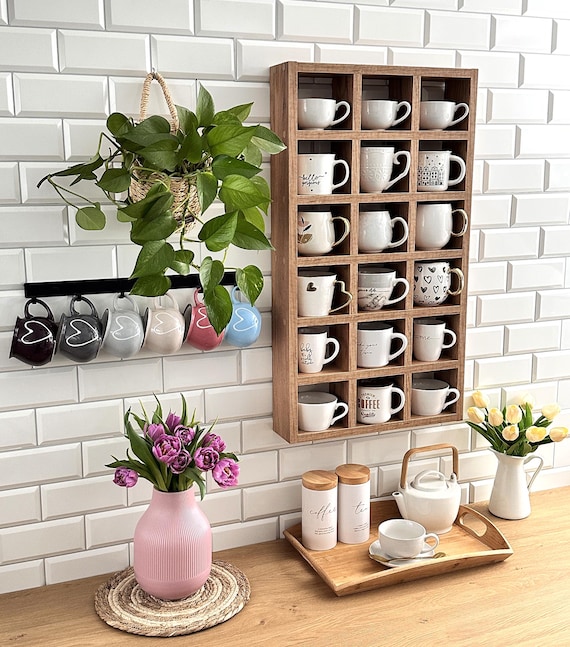 Porte Tasse Mural Pliable 2 Pièces - Support Gobelet Sans Perçage Jusqu'à 83mm, Économie D'Espace