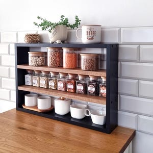 Kitchen Counter Shelf, Countertop Spice Rack, Kitchen Countertop Shelf ...