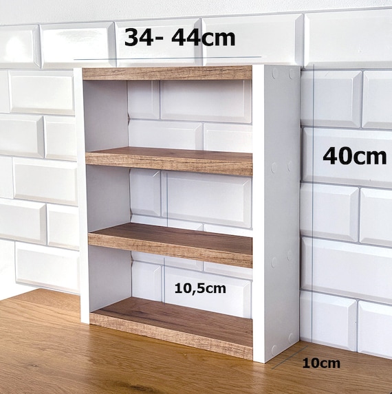 2 Scaffali Portaspezie SONGMICS - Espandibili, Impilabili, Nero E Beige, 15kg Di Carico - Foto 4