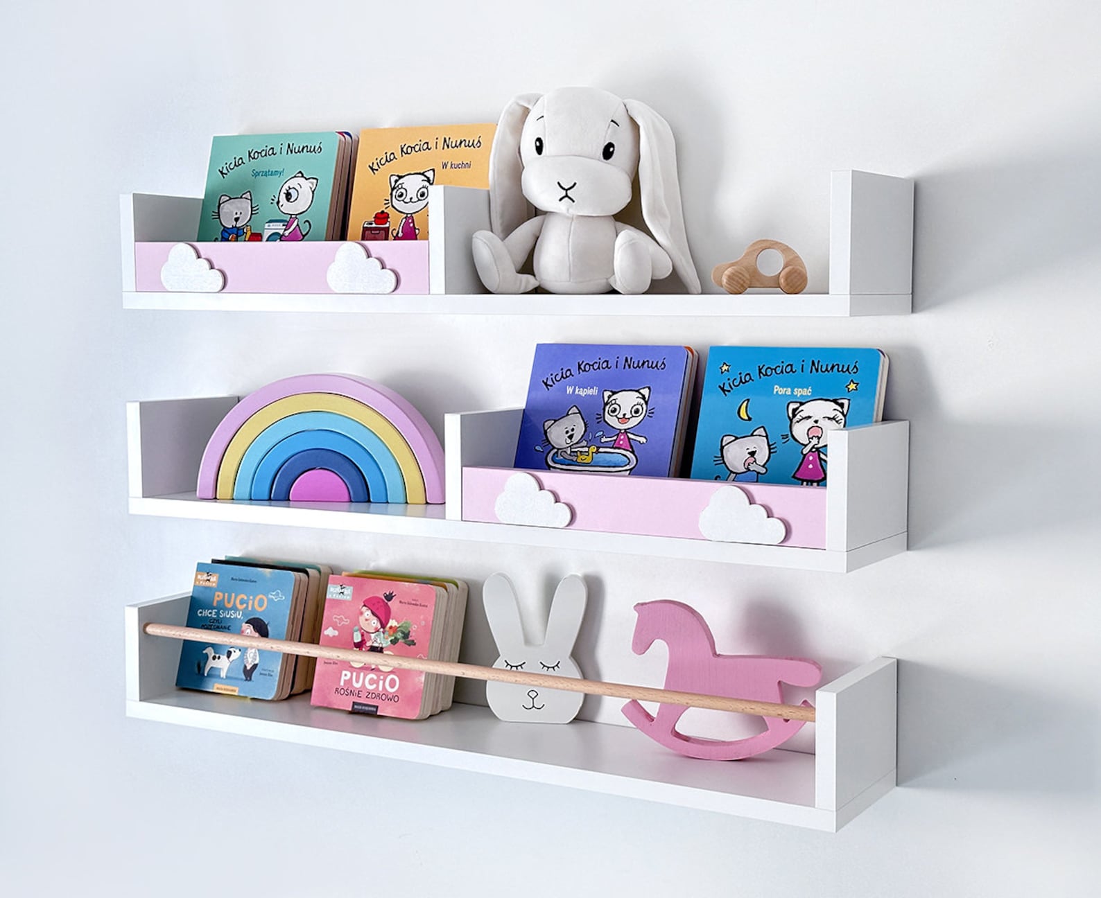 White Floating Shelves Nursery Scandinavian Shelves for Girls Etsy