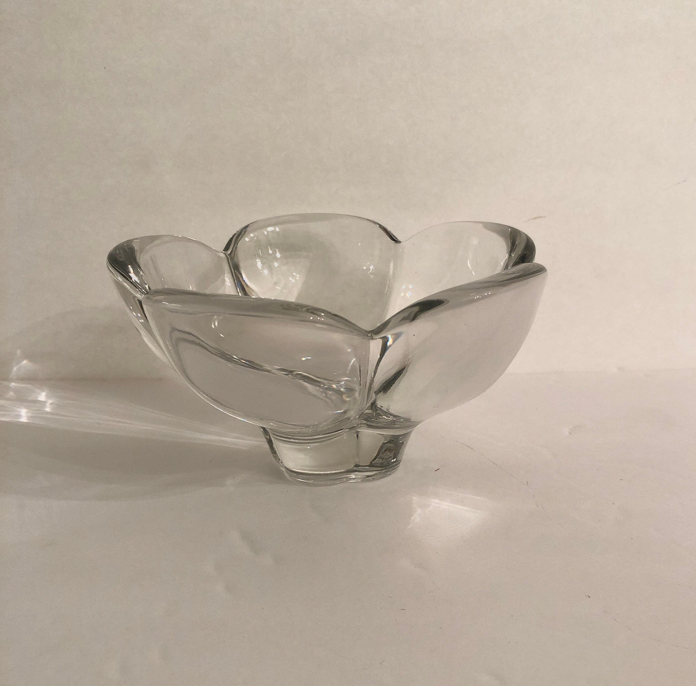 Mid century fluted crystal bowl nuts candy decorative glass Etsy