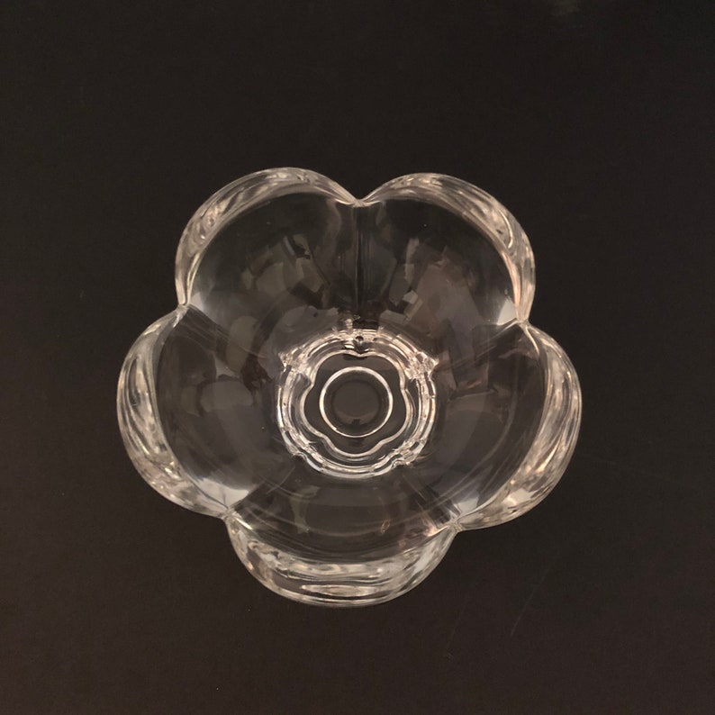 Mid Century Fluted Crystal Bowl Nuts Candy Decorative Glass Etsy