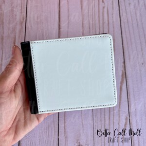Cartera de hombre de piel sintética con sublimación en blanco