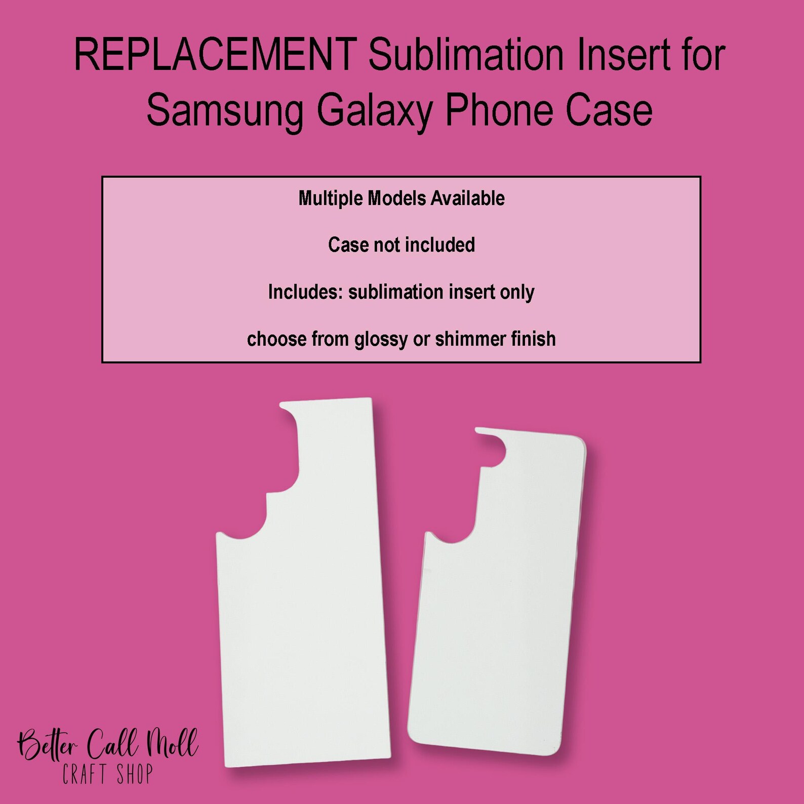 Phone Case Insert Replacement Sublimation Insert for Phone Case Compatible With Samsung ...