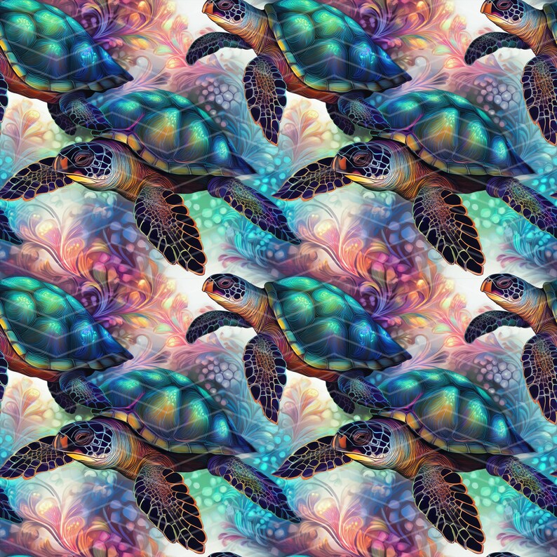 Swirl Turtle Shell Sea Turtles 1 Seamless Pattern PNG | Digital Download - Etsy