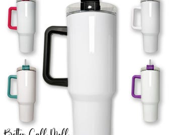40oz Glossy Handle Sublimation Tumbler