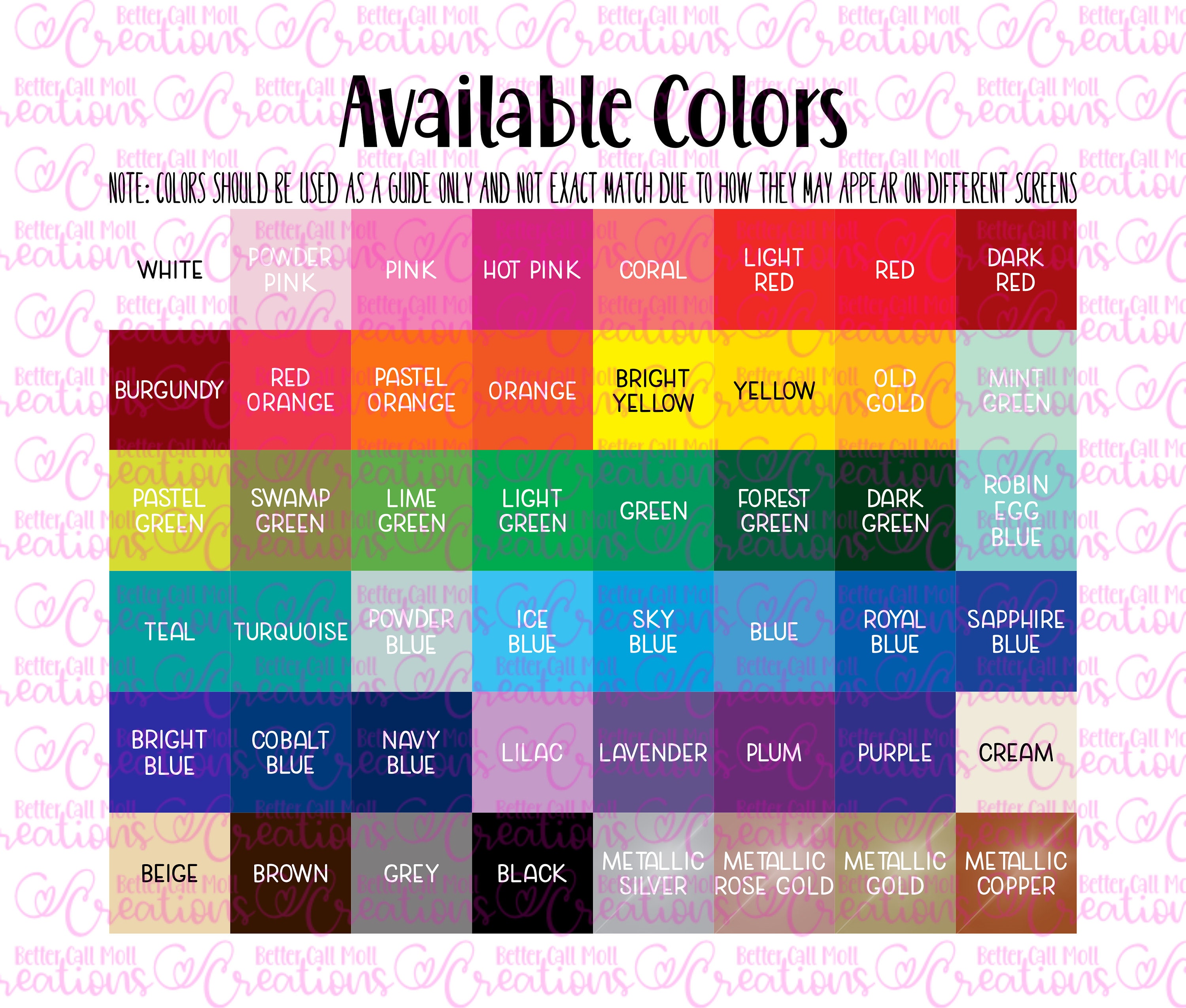 Starcraft HD Vinyl Color Chart SVG And PNG Completely Etsy 