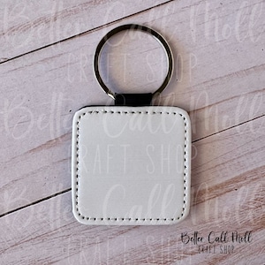 Faux Leather Keychain Sublimation Blank | Multiple Shapes