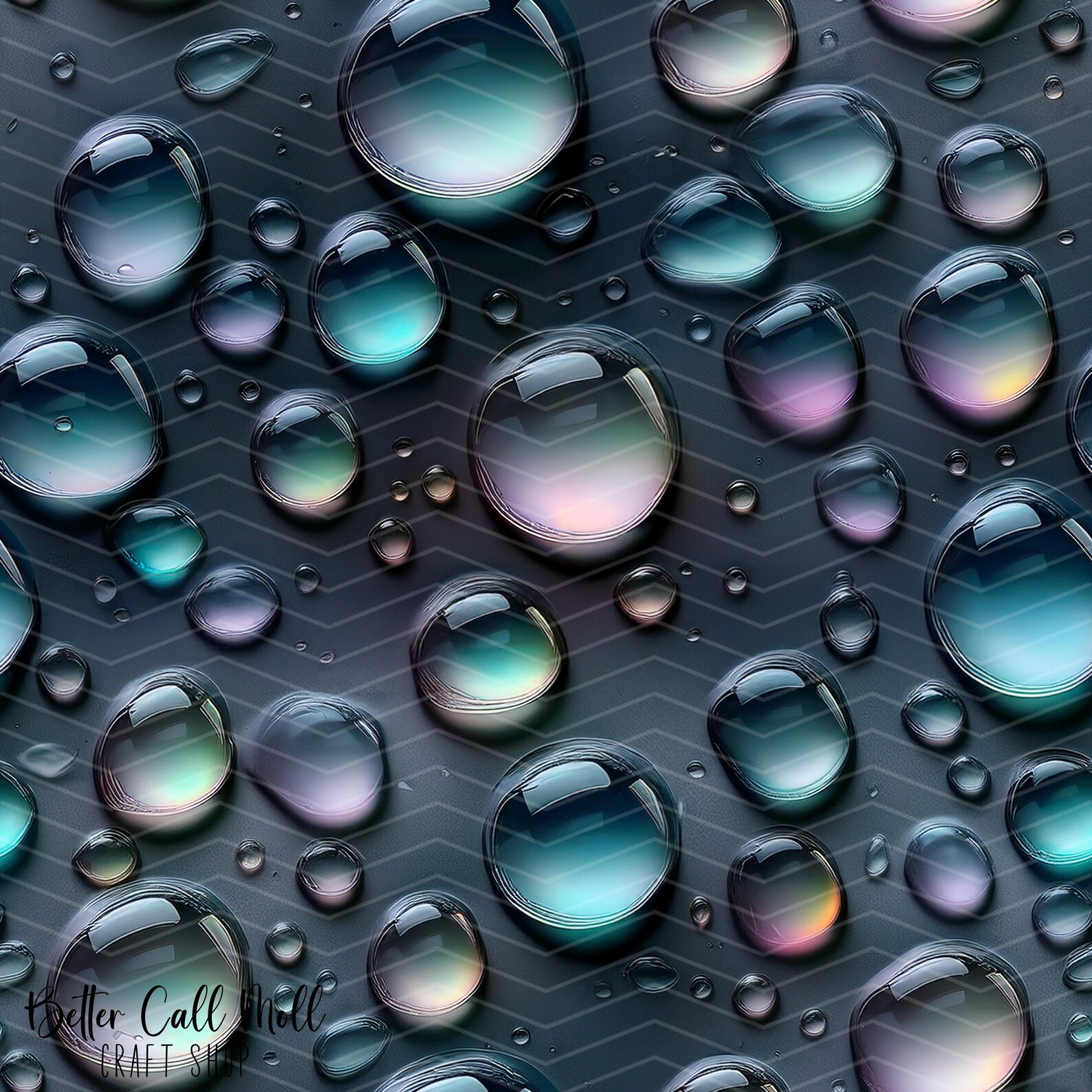 Iridescent Droplets Seamless Pattern PNG | Digital Download - Etsy