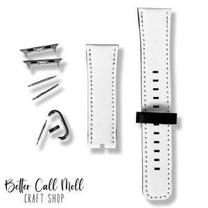Correa lisa para Apple Watch, fabricada mediante sublimación, de piel sintética PU (38-45 mm)