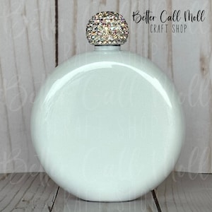 5oz Shimmer Sublimation Flask with Rhinestone Cap