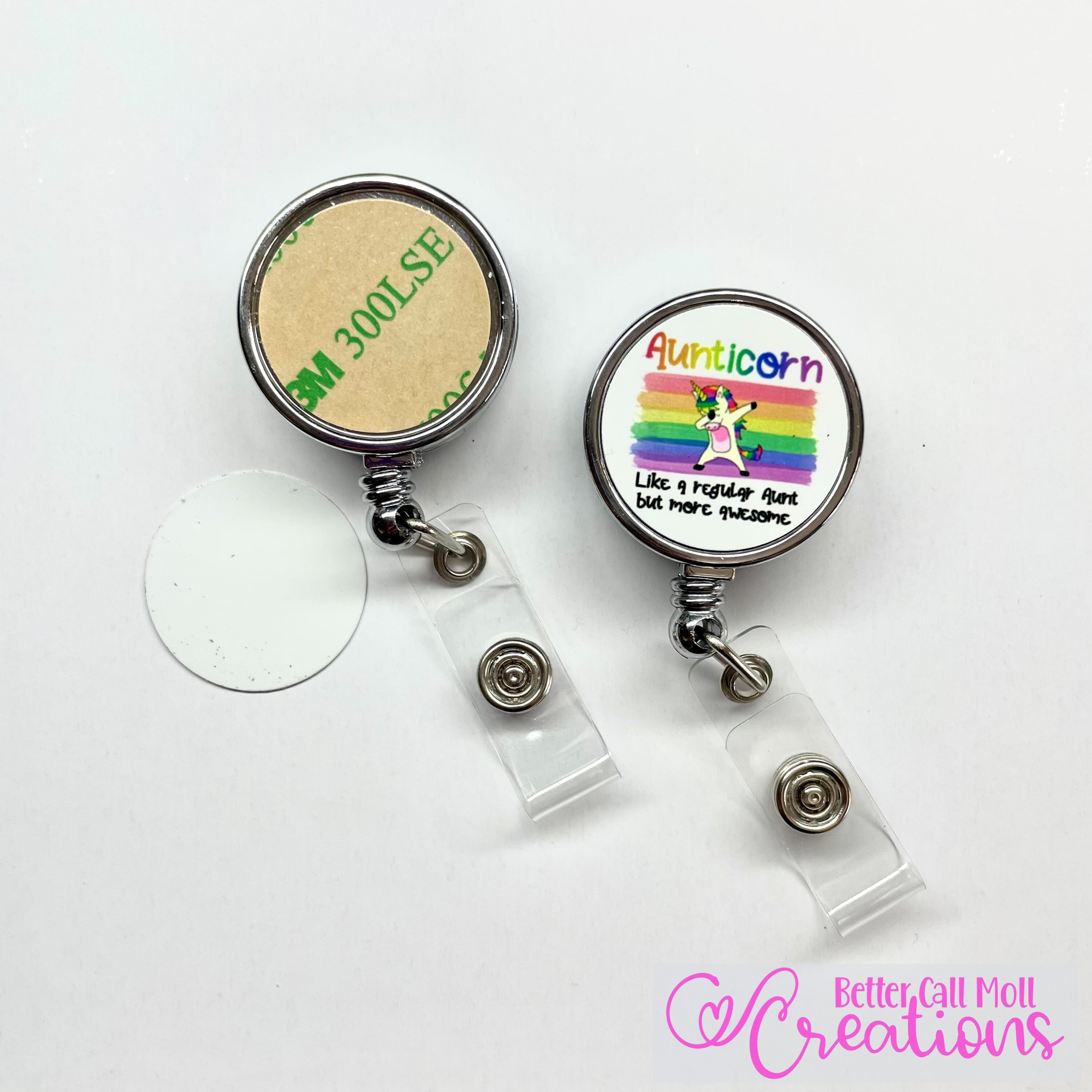 Sublimation Blank Badge Reel Retractable Silver Etsy