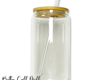 16oz Clear Glass Sublimation Tumbler
